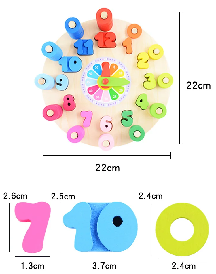 Learning Clock Educational Toys Montessori Educational Early Education Teaching Aids Math Toys