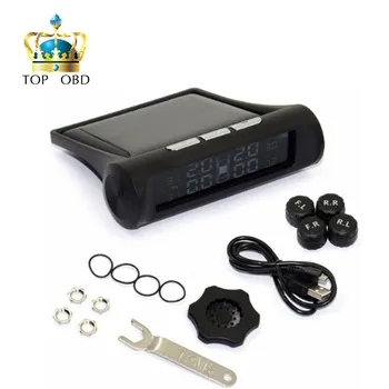 

Smart Car TPMS Tyre Pressure Monitoring System Solar Power charging Digital LCD Display Auto Security Alarm Systems