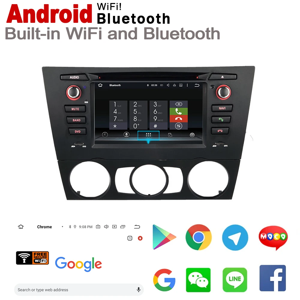Sale 2 Din Car Multimedia Player For BMW 3 Series E90 E91 E92 E93 2004~2013 Android GPS Navigation Stereo Autoaudio Car DVD Player 2