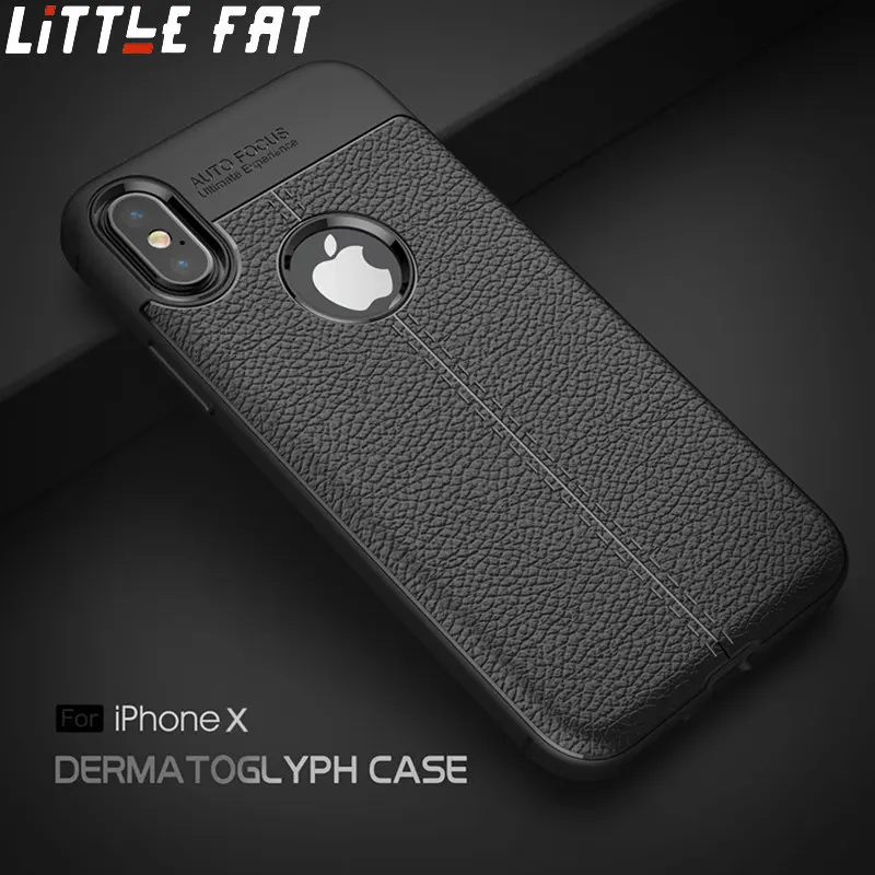 Личи Чехол для iphone7 8 X XR XS Max кожаный чехол TPU мягкий iPhone5SE 7 8p 6 6splus Мягкий