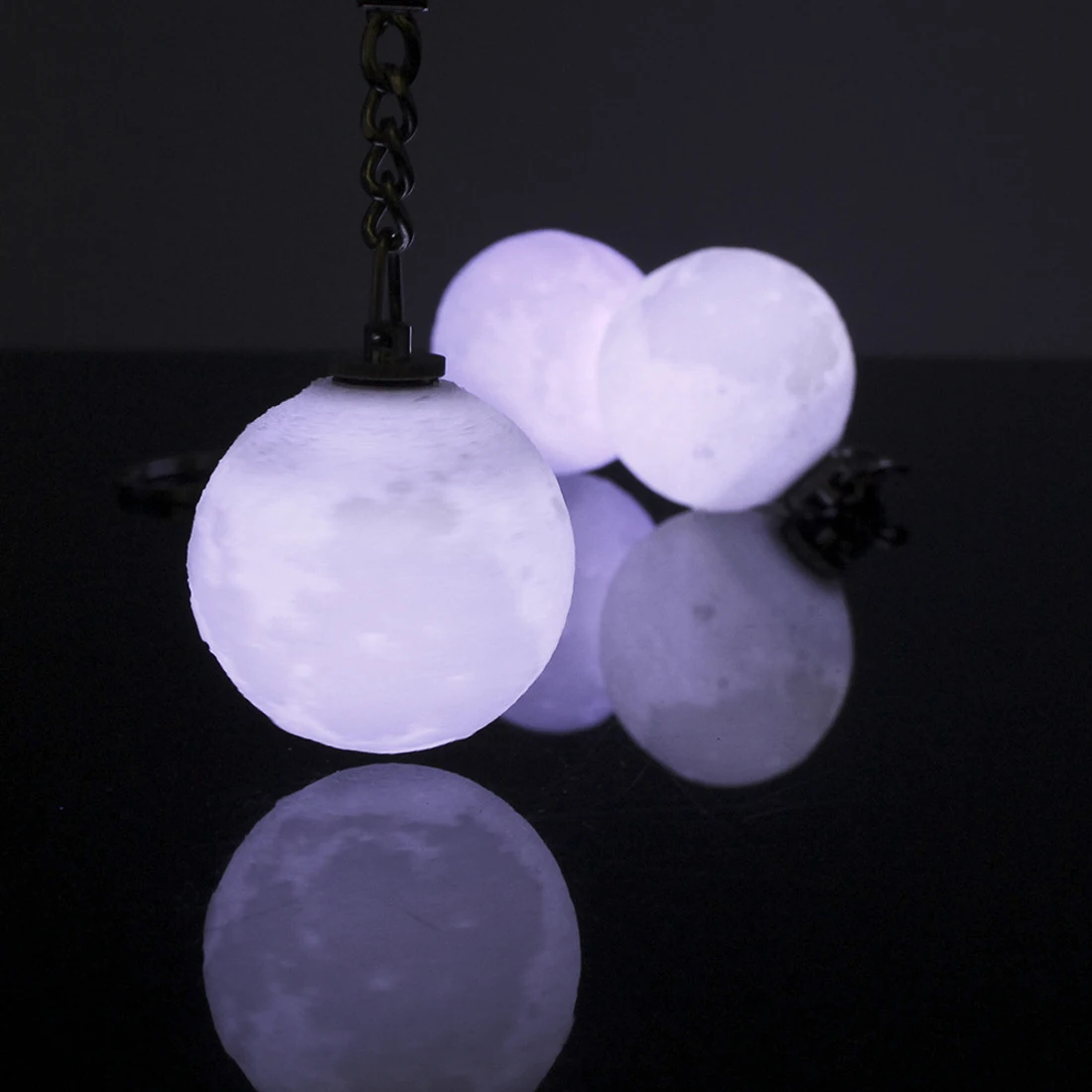 

Portable Hanging Night Light 3D Print Moon Lamp Keychain Colorfuls Change Football Led Light Glow Bedroom Decor