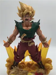 Оригинальный Высокое качество 19 см Dragon Ball Z-Gold Goku Супер SAIYAN с Shenron Базовая фигурка Коллекционная модель свободная игрушка