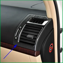 Para Toyota Land Cruiser PRADO FJ150 LHD 2010-2017 Ambos Os Lados Do painel Ar Condicionado Saída de Ventilação Adesivo Cobrir Guarnição carro-styling