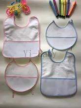 Babadores para bebês, babadores ponto cruz à prova d' água bebê, babadores para bebês, rosa, azul, 4 pçs/set, yb170013