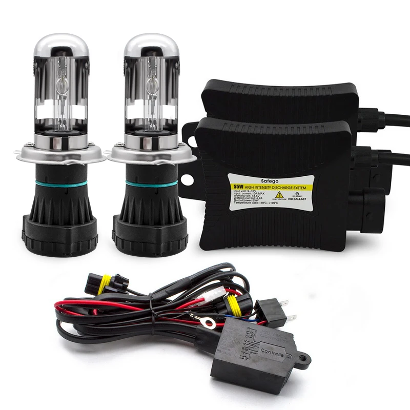 Safego 55w H4 55W HID Hi/lo Bixenon kit H4 bi xenon h4 flexible high