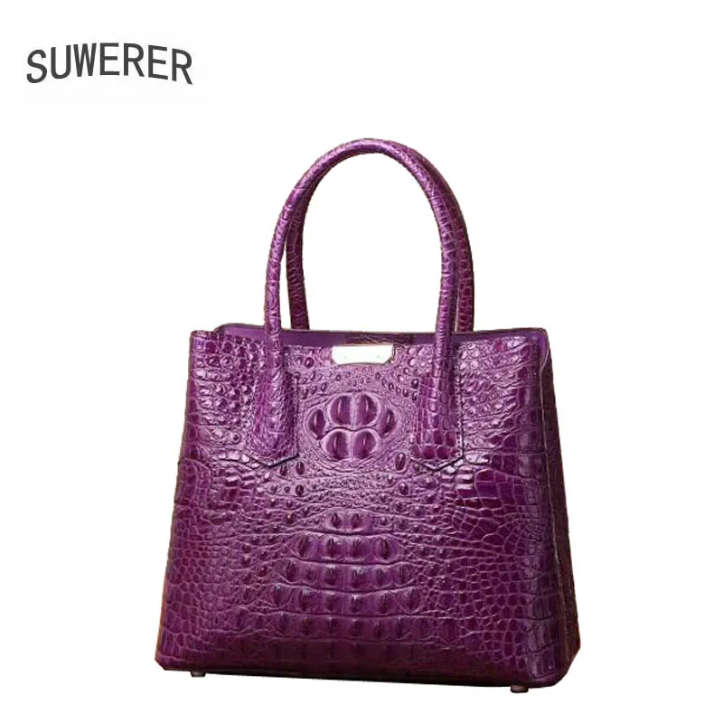 

Genuine Leather handbag New 2018 Leather Handbag Luxurious crocodile leather shoulder crossbody bag