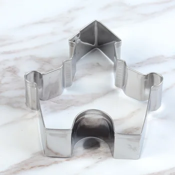

Free Shipping 1pc Castle DIY Cookie Cake Mould Cutter Baking Biscuit Fondant Dessert Mold Stainless Steel cake decorating tool