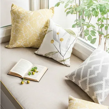 

DUNXDECO Cushion Cover Decorative Pillow Case Modern Artistic American Country Style Geometric Plants Print Sofa Chair Coussin