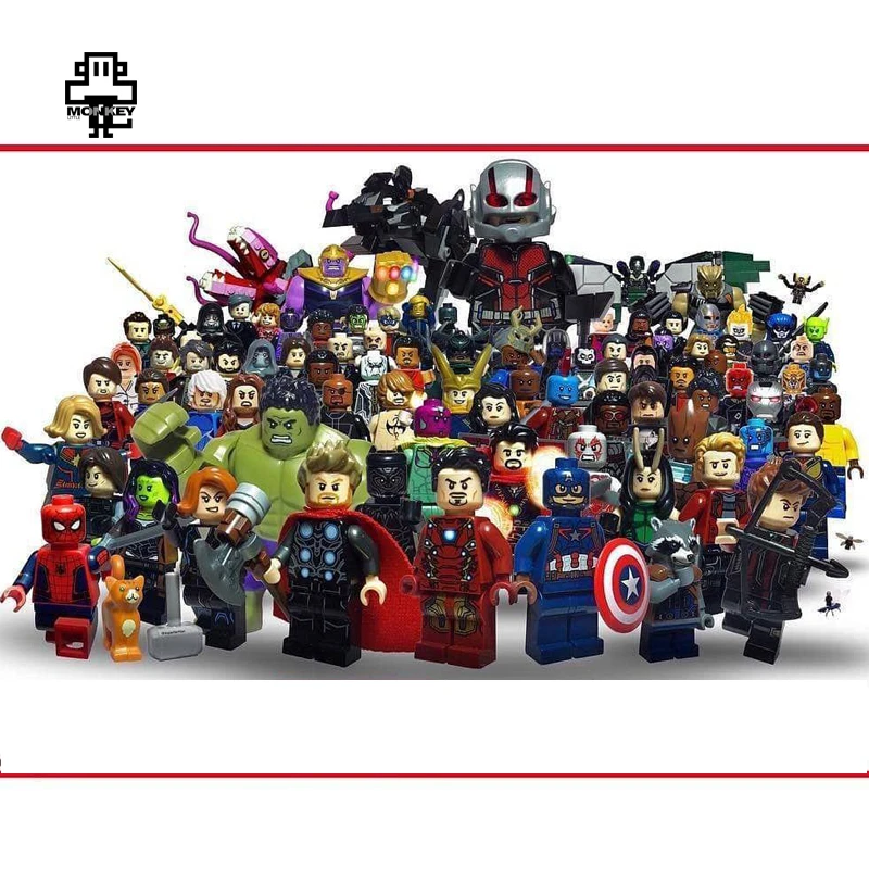 

playmobil famous model marvel action avengers4 endgame friends Building Blocks brick Figures toys set infinity war thanos
