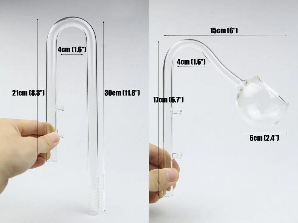 Лилия мака пион стеклянная трубка качество ada двойная присоска fix фильтр Аксессуар водяное растение для аквариума Танк 13 мм 17 мм - Цвет: 17mm in 13mm out