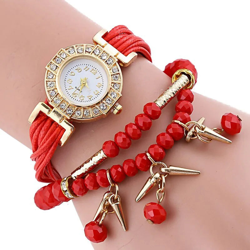 

New watch Pearl bracelet little pepper pendant watch inlay little watch lady bracelet watch