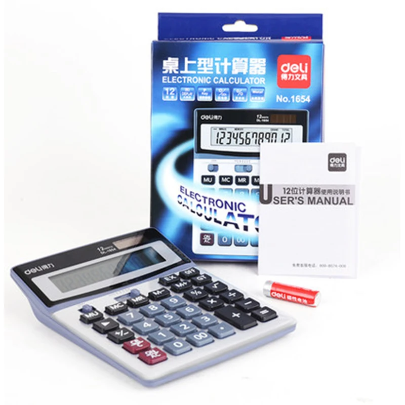 Deli Solar Calculator 1654, Специальный компьютерный калькулятор с большими кнопками