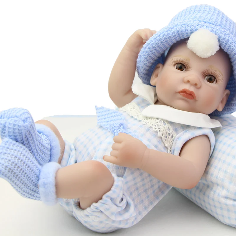 

11 Inch Lovely Mini Reborn Realistic Babies Boy Full Vinyl Lifelike Handcraft Newborn Baby Doll For Kids Birthday Xmas Gift