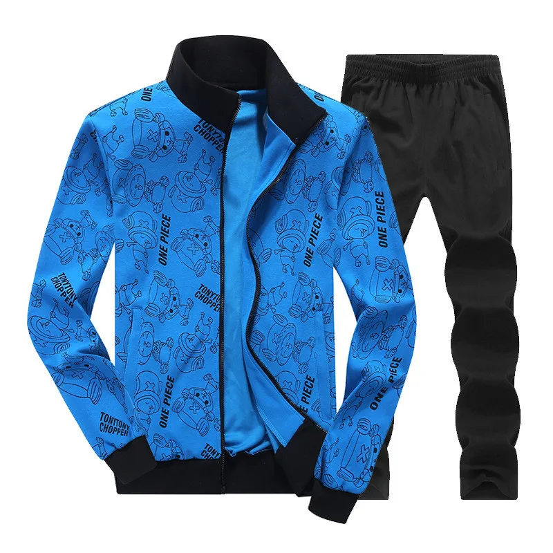Спортивный костюм, мужской комплект одежды, Осень-зима, мужская спортивная толстовка и штаны, верхняя одежда на молнии, комплект из двух предметов, куртка+ штаны, костюм