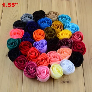 

30pcs/Lot 4CM Multicolors Fabric Tulips Flowers Bud Floral for Headband Corsage Wedding Dress Embellishment
