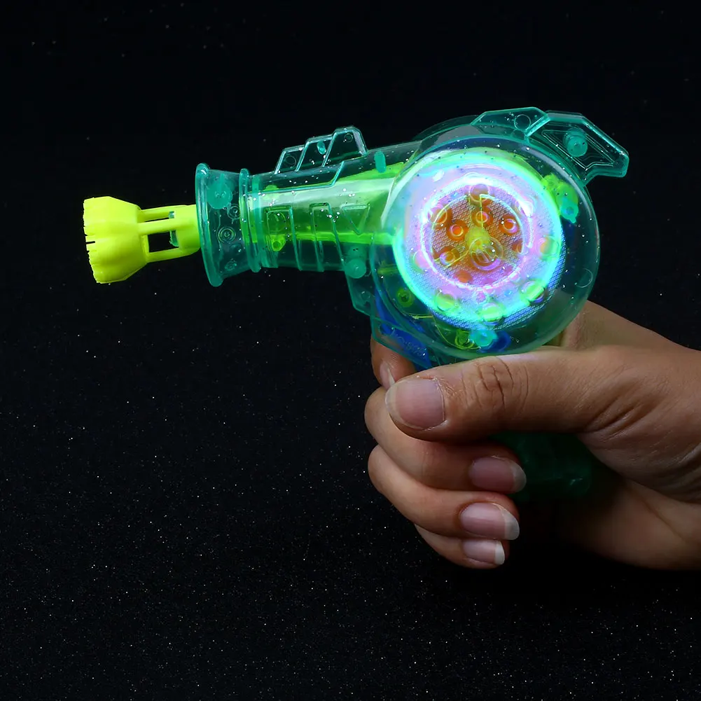 Блестящий пистолет для мыльных пузырей Shooter Soap Bubble Blower игрушки выдувания воды