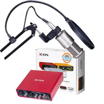 

High quality Original Takstar PC-K200 recording microphone with ICON Mobile U sound card for studio recording