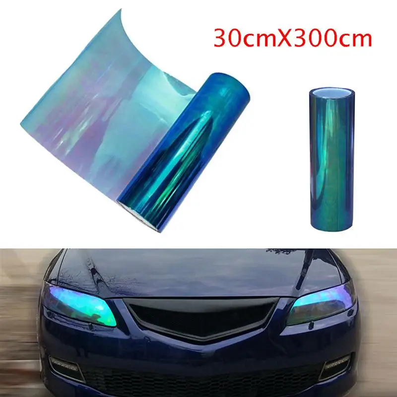 VORCOOL 30*300CM Chameleon Tint Vinyl Film Self adhesive Clear Car Van