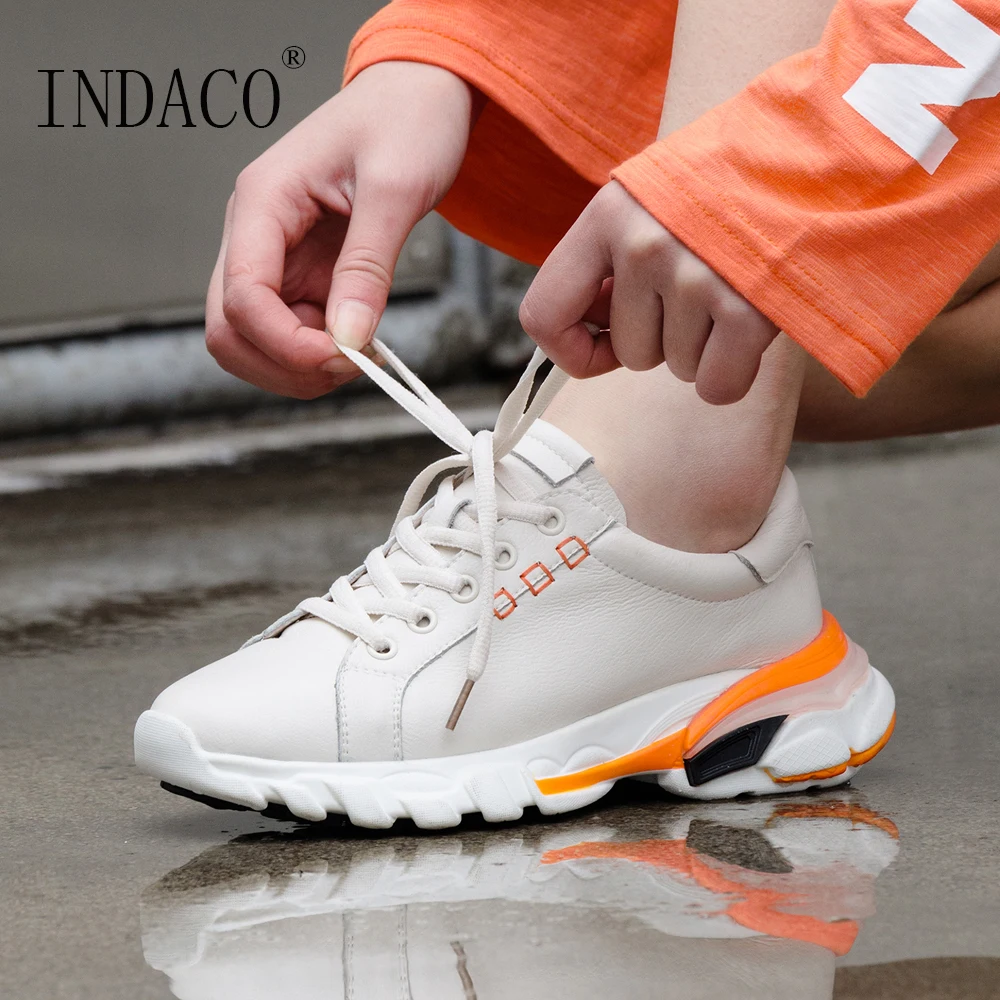 

Shoes Woman Sneakers Women Fashion Sneakers Genuine Leather Casual Shoes Women 5.5cm 35-42