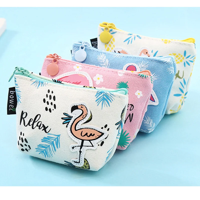 قماش عملة المحافظ محفظة سحاب بطاقة حامل البسيطة تخزين أكياس الفكة المال الحقيبة مفتاح سلسلة حزمة النساء الفتيات الاطفال هدايا