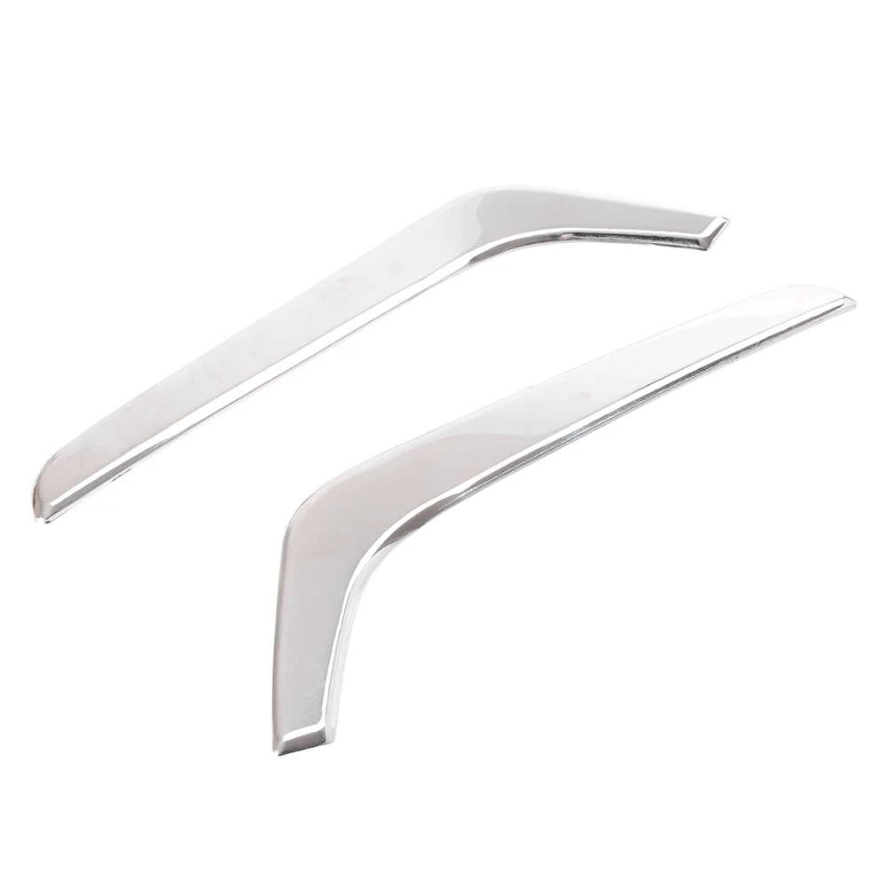 2PCS Auto Car Front Fog Light Decoration Eyebrow Cover Trim For Honda CR-V 2017 Stainless Steel