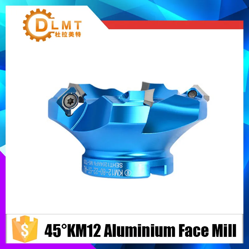 1 Pcs Sudut 45 Derajat Km12 160 200 Mm Wajah Aluminium Pesawat Kepala Akhir Pabrik Penggilingan Pemotong Pemegang Alat Aliexpress