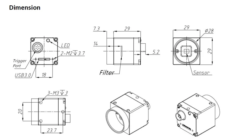 USB 3,0 высокоскоростной HD 1280*1024@ 221FPS C-mount промышленный микроскоп камера сборочная линия промышленное видение