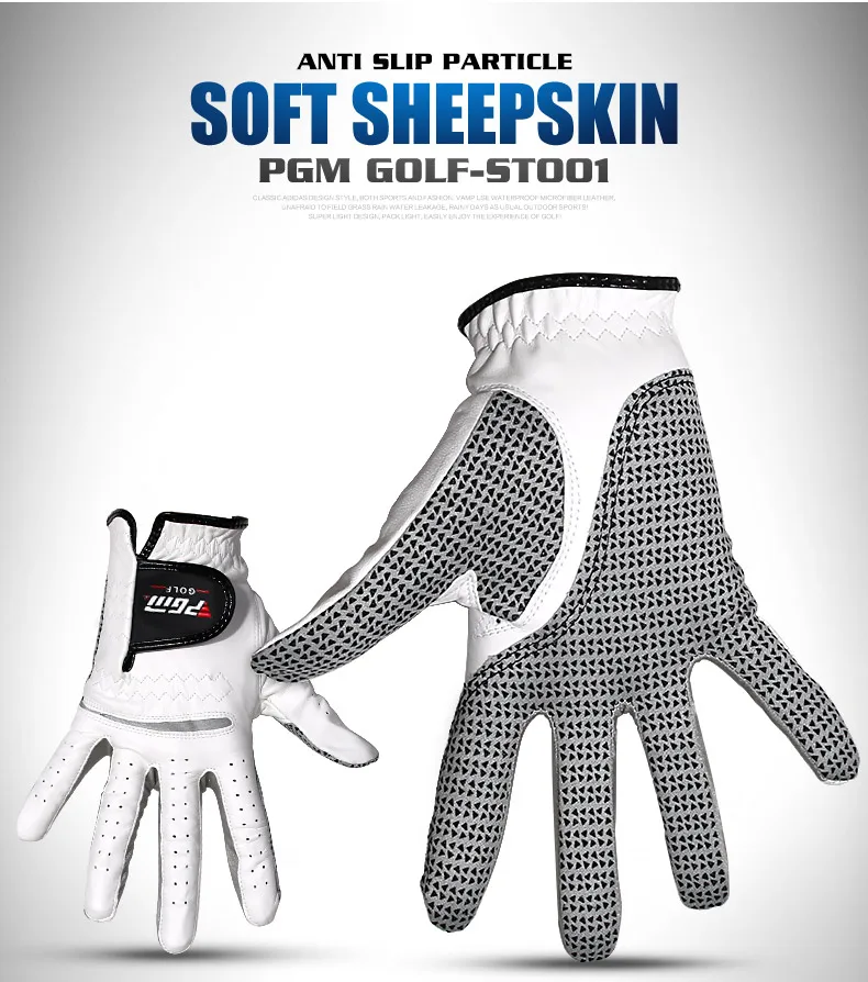 1 шт. перчатки для гольфа мужские левые и правые мягкие дышащие из чистой овчины с противоскользящими гранулами перчатки для гольфа для мужчин