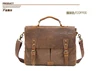 Vintage Leather + Canvas men briefcase Business bag Portfolio men office bag male canvas briefcase attache case document tote ► Photo 3/6