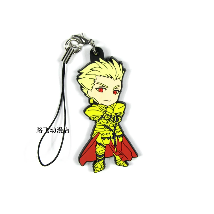 

Anime Model Fate/EXTELLA Action Figure Rubber Gilgamesh Nero Karuna Alexander Gawain Archimedes Kishinami Hakuno Pendant 6cm