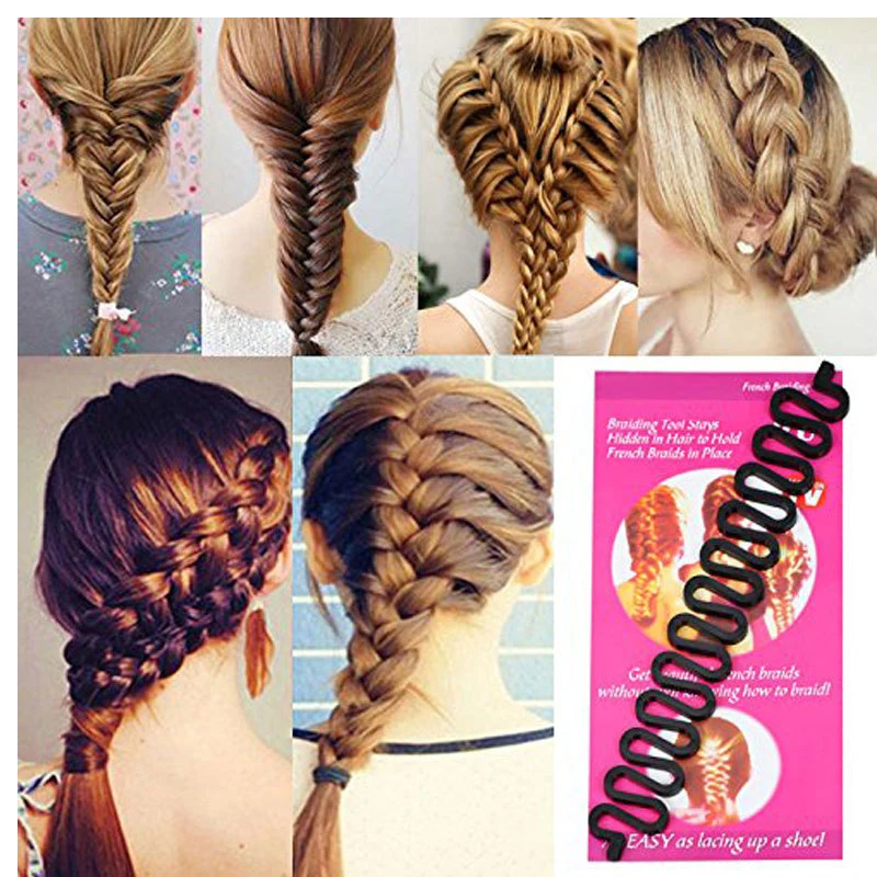 

Fashion Lady French Hair Braiding Tool Weave Braider Roller Maker Hair Sponge Plait Twist Styling Tool Diy Holder Clip