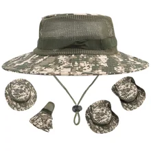 Летние мужские шляпы-ведерки Мультикам Тактические страйкбол камуфляж снайпера непальская рыболовная шляпа дышащая детская шляпа для девочек спецназ армейская Военная
