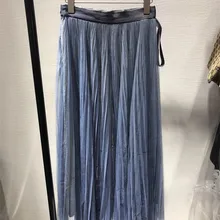 Женская Высококачественная плиссированная юбка летняя юбка