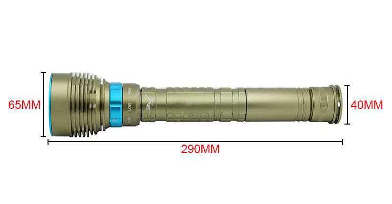 7 xml l2 diving flashlight waterproof torch 6