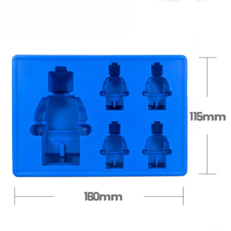 Весёлый лего Человек Робот коктейли силиконовая форма льда Куб лоток форма для шоколадного фондана diy бар вечерние десертные инструменты