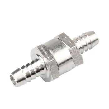 

1X Aluminum Fuel Non-Return Check Valve Petrol crude oil engine, Silver 10MM