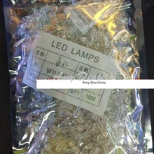 1000 шт./лот подлинный высококачественный ультра яркий белый волос и красный F5 светодиодный 5 мм красный головной убор