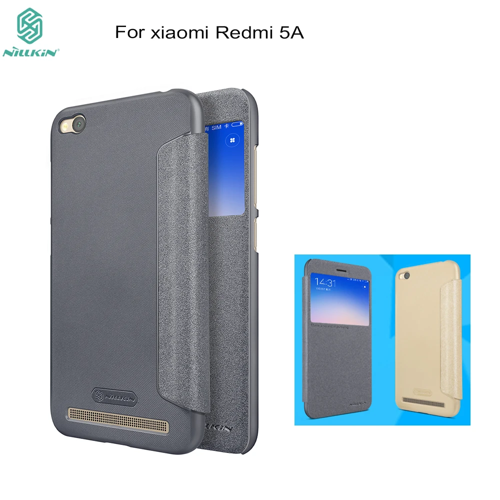 

Flip case For Xiaomi redmi 5A NILLKIN Sparkle Flip Leather cover Case For xiaomi redmi 5A Smart Sleep Wake Function phone bags