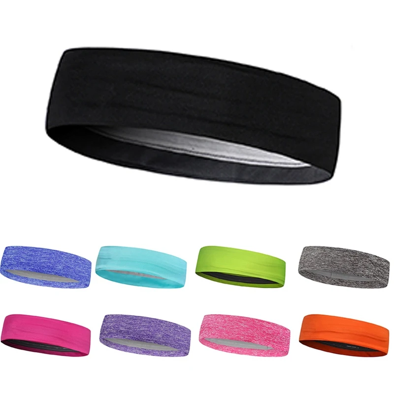 

Wide Non Slip Design Sweatband Headband Hair Elastic Running Fitness Sports Yoga Smooth Soft Head Band Hair Gym for Men Women