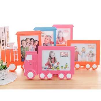 

Colorful Car Shape Photo Frame For Kids Child Modern 5 Colors Picture Frame For Birthday Gift 7inch Plastic Frames For ictures
