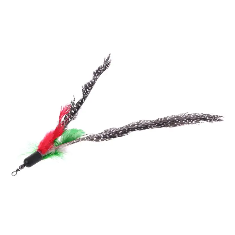 2021 New 5PCS Handmade Natural Feather Cat Toy Da Bird Refills Interactive Teaser Sticks
