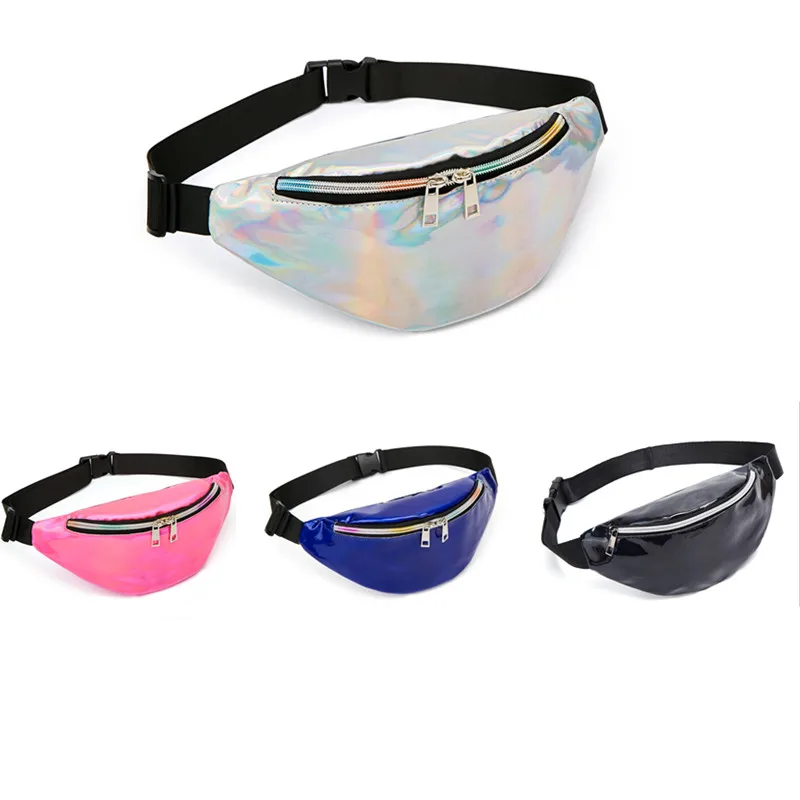 

Women's belt bags purse Fanny Pack Money Belt Waist Bag Belt Bag holographic Bolsas Feminina Sac Banane Femme Waist Bags laser