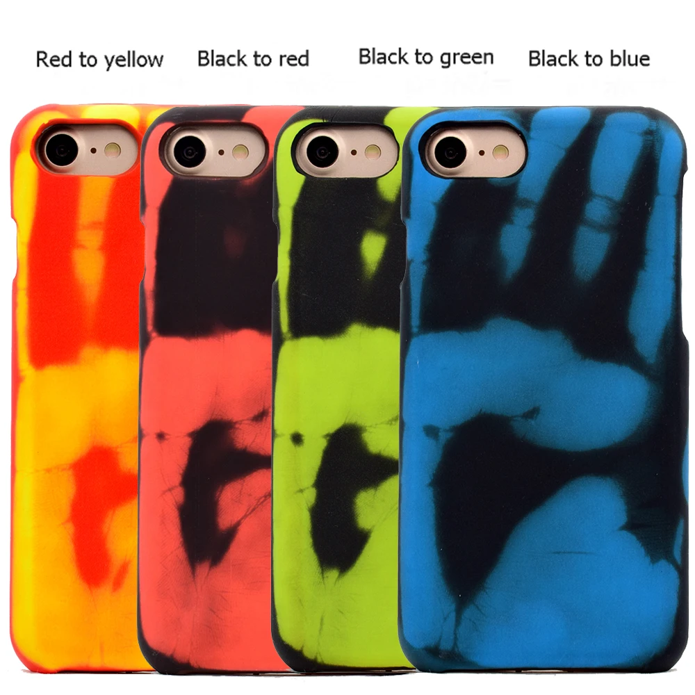 

Fashional Thermal Sensor Case for iphone 8 7 6 6S Plus Thermal Heat Induction phone case fundas for iphone X 7 6 6S Case cover