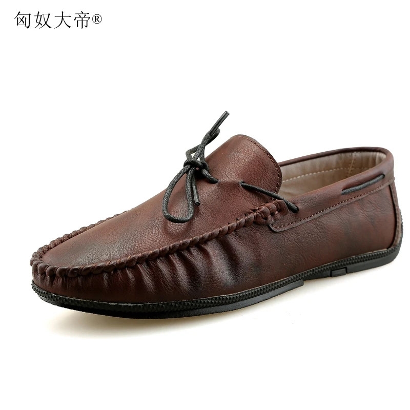 

Spring Men Driving Shoe Real Suede Leather Boat Shoes Breathable Male Casual Flats Slip On Moccasins Blue Loafers