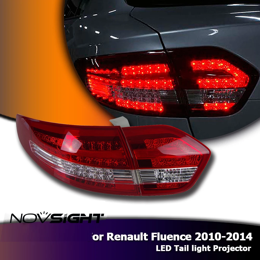

NOVSIGHT 2PCS Car Light Assembly DC12V LED Rear Light DRL Turn Signal Lamp Set For Renault Fluence 2010-2014