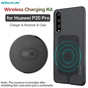 

Nillkin for Huawei P20 Pro Qi Wireless Charging Kit Wireless Charger+USBC Type C Charging Receiver+Frosted Hard PC Case P20 Pro