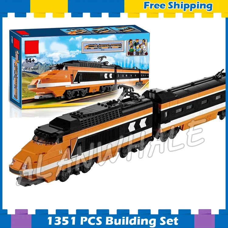 

1351pcs Creator Trains High speed Horizon Express 21007 DIY 3D Model Building Blocks Children Gifts Sets Compatible With