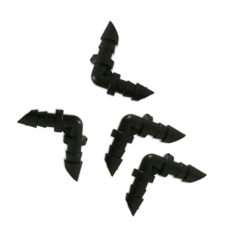 

40 Pcs/Lot Irrigation 4/7 Inch Hose Connector 90 Degrees Elbow Pipe Connector For Home Garden Automatic Watering
