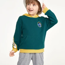 Balabala/комплект детской одежды для мальчиков, осень г., детский комплект из двух предметов, толстовка с капюшоном+ штаны спортивный костюм