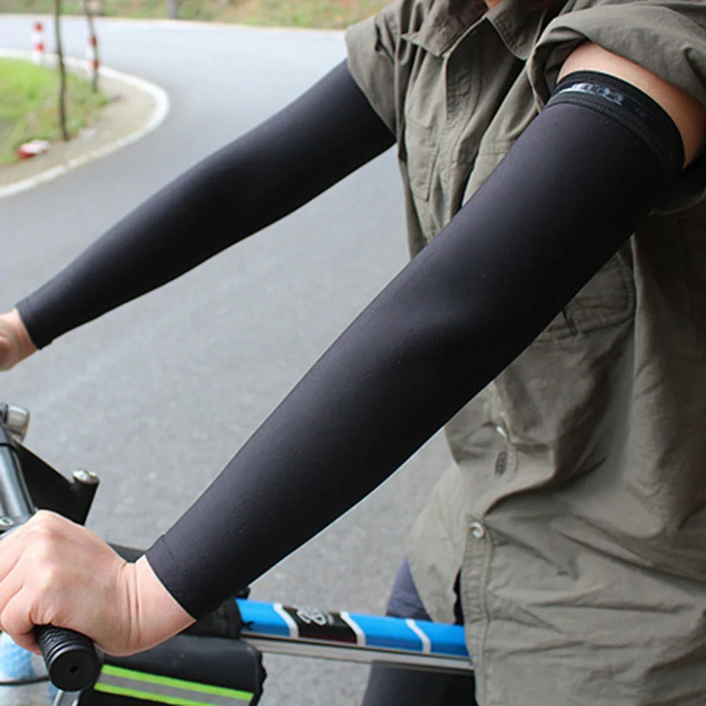 

Unisex Summer UV Protection Milk Silk Cooling Arm Sleeves Anti-Slip Candy Color Protective Cycling Running Long Cover Mittens